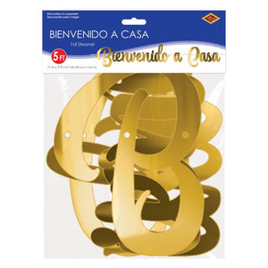 Beistle Bulk Foil Bienvenido a Casa Streamer - 12 Pack