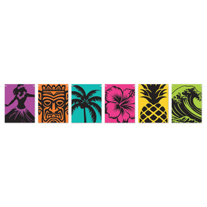 Luau Silhouette Streamer - Bulk 12 Pack