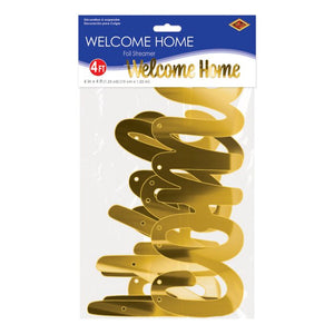 Beistle Bulk Foil Welcome Home Streamer - 12 Pack