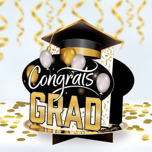 Beistle Bulk 3-D Congrats Grad Centerpiece - 12 Pack