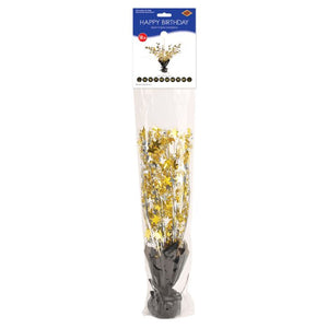 Beistle Bulk Happy Birthday Gleam 'N Spray Centerpiece - 12 Pack