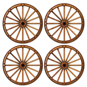 Wagon Wheel Cutout Decorations - Bulk 48 Pack