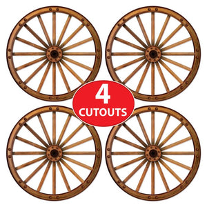 Beistle Bulk Wagon Wheel Cutout Decorations - 48 Pack