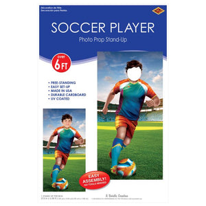 Beistle Bulk Soccer Player Photo Prop Stand-Up - 4 Pack