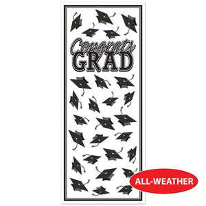 Beistle Bulk Black Congrats Grad Door Cover - 12 Pack