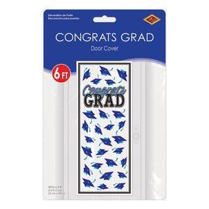 Beistle Bulk Blue Congrats Grad Door Cover - 12 Pack