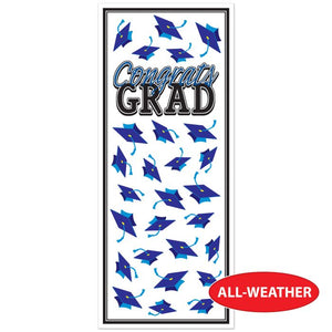 Beistle Bulk Blue Congrats Grad Door Cover - 12 Pack