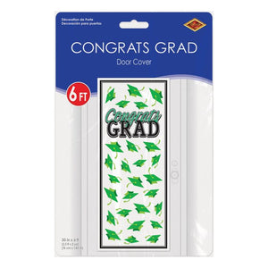 Beistle Bulk Green Congrats Grad Door Cover - 12 Pack