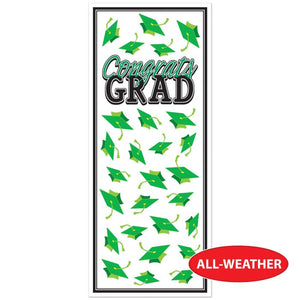 Beistle Bulk Green Congrats Grad Door Cover - 12 Pack