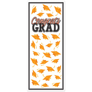 Orange Congrats Grad Door Cover - Bulk 12 Pack