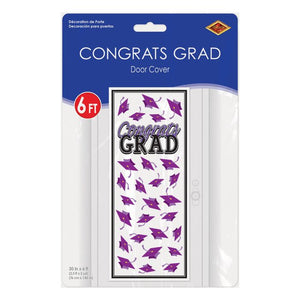 Beistle Bulk Purple Congrats Grad Door Cover - 12 Pack