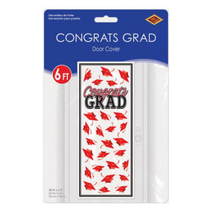 Beistle Bulk Red Congrats Grad Door Cover - 12 Pack