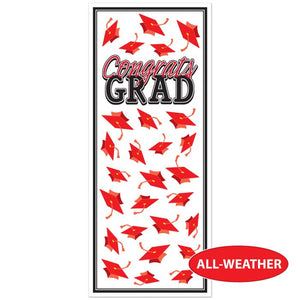 Beistle Bulk Red Congrats Grad Door Cover - 12 Pack