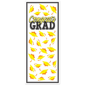 Yellow Congrats Grad Door Cover - Bulk 12 Pack