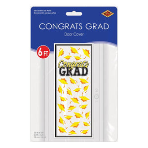 Beistle Bulk Yellow Congrats Grad Door Cover - 12 Pack