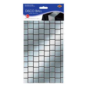 Beistle Bulk Metallic Disco Ball Table Runner - 12 Pack