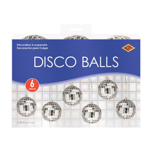 Beistle Bulk 2.25 Inch Disco Balls - 6 Pack