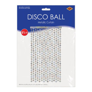 Beistle Bulk Metallic Disco Ball Curtain - 12 Curtains