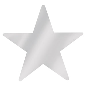 Metallic Star Party Cutouts silver - Bulk 144 Pack