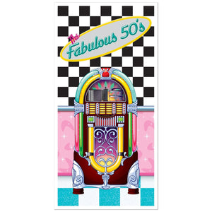 The Fabulous 50's Party Door Cover - Bulk 12 Pack