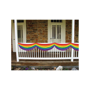 Bulk Rainbow Fabric Bunting Party Decoration (Case of 6) by Beistle