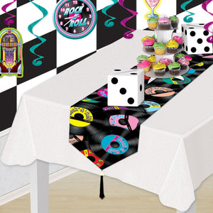 Printed Rock & Roll Table Runner