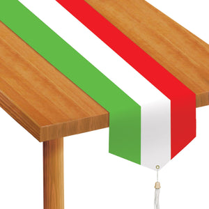 Printed Red, White & Green Table Runner 