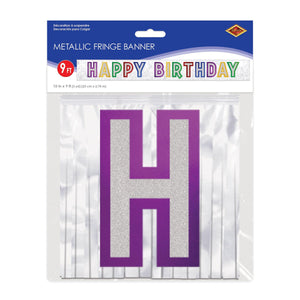 Bulk Metallic Happy Birthday Banner (Case of 6) by Beistle