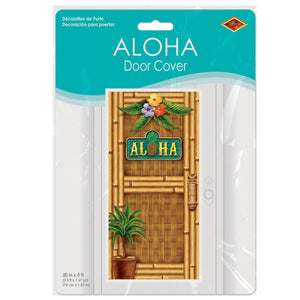 Bulk Aloha Door Cover Luau Curtains (Case of 12) by Beistle