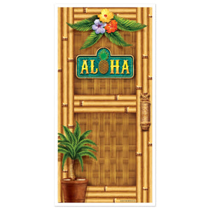 Luau Party Aloha Door Cover - Bulk 12 Pack