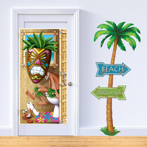 Tiki Man Restroom Door Cover