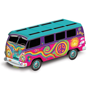 3-D 60's Bus Party Centerpiece - Bulk 12 Pack