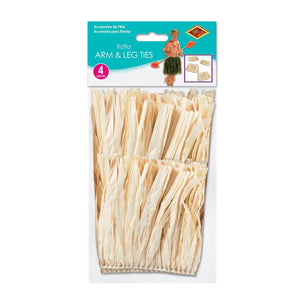 Bulk Raffia Arm & Leg Ties (Case of 48) by Beistle