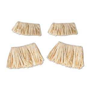 Luau Party Raffia Arm/Leg Ties - Bulk/12 sets