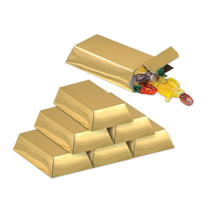 Bulk Foil Gold Bar Favor Boxes (Case of 144) by Beistle