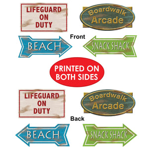 Luau Party Supplies - Beach Sign Cutouts