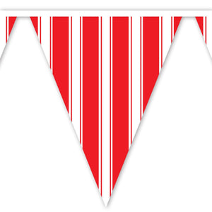 Bulk Striped Pennant Banner (Case of 12) by Beistle