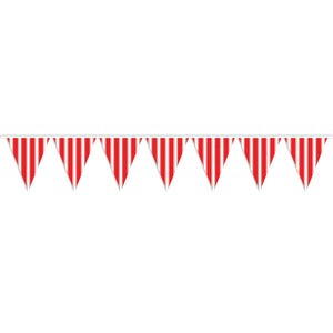 Striped Party Pennant Banner - Bulk 12 Pack