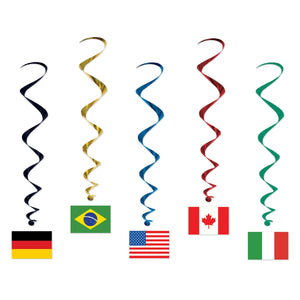 International Flag Party Whirls - Bulk/30 Whirls