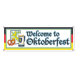 Welcome To Oktoberfest Sign Banner - Bulk 12 Pack