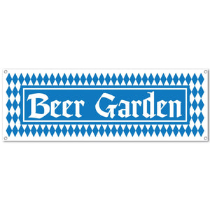 Oktoberfest Beer Garden Sign Banner - Bulk 12 Pack