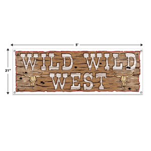 Wild Wild West Sign Banner