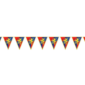 Medieval Pennant Party Banner - Bulk 12 Pack