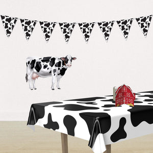 Bulk Cow Print Pennant Banner (Case of 12) by Beistle