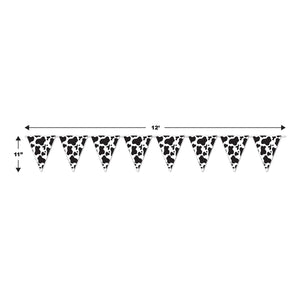 Bulk Cow Print Pennant Banner (Case of 12) by Beistle