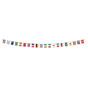 International Flag Pennant Party Banner (12"x 23ft) - Bulk 12 Pack