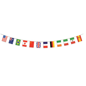 International Flag Pennant Party Banner (12" x 14' 6") - Bulk 12 Pack