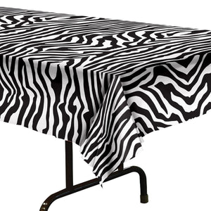 Bulk Zebra Print Tablecover (Case of 12) by Beistle