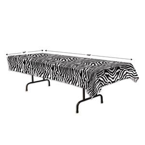 Bulk Zebra Print Tablecover (Case of 12) by Beistle