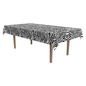 Zebra Print Party Tablecover - Bulk 12 Pack